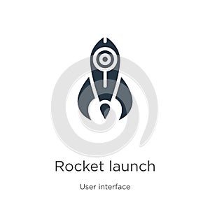 Rocket launch icon vector. Trendy flat rocket launch icon from user interface collection isolated on white background. Vector
