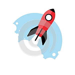 Rocket launch logo vector start-up