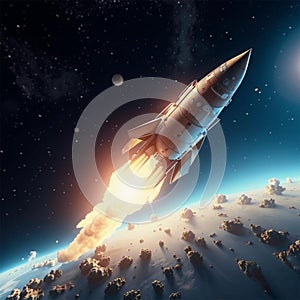 Rocket Launch into Space