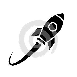 Rocket launch vector icon photo