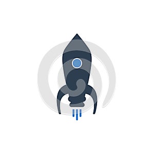 Rocket Launched Icon.