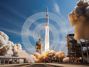 Rocket launching sequence from earth