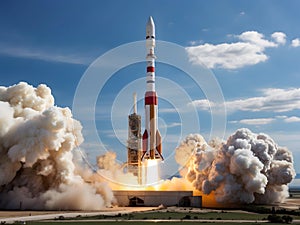 Rocket launching sequence from earth