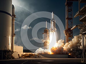 Rocket launching sequence from earth