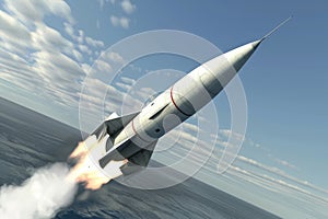 Rocket Launching into the Sky