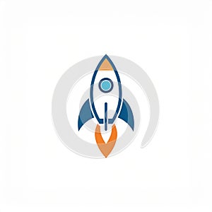 Rocket Launching into Space with Flames