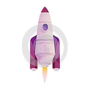 Rocket launching, spaceship in space