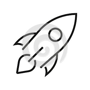 Rocket line icon. Startup symbol.