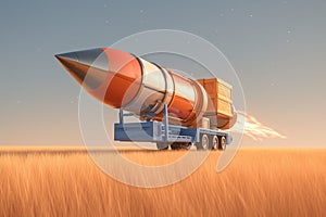 Rocket and logistics merge for speedy transportation in 3D