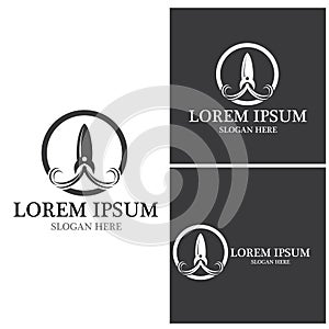 Rocket  logo design vector illustration