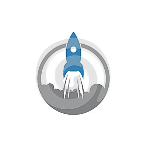 rocket logo icon vector