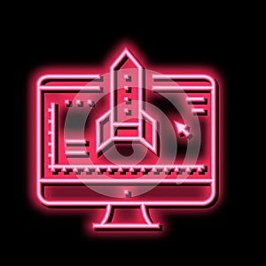 rocket modeling computer program color icon vector illustration
