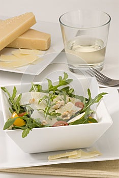 Rocket and parmesan salad.