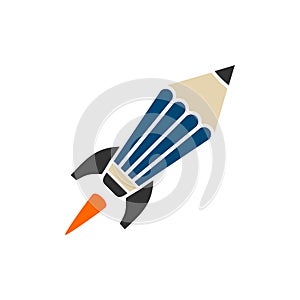 Rocket Pencil Logo Template Illustration Design. Vector EPS 10