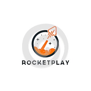 Rocket play advance technology launching elements, icons, symbols, abstract, shapes, innovative and creative inspiration for busin