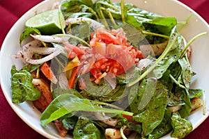 Rocket salad, lebanese food.