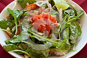 Rocket salad, lebanese food.