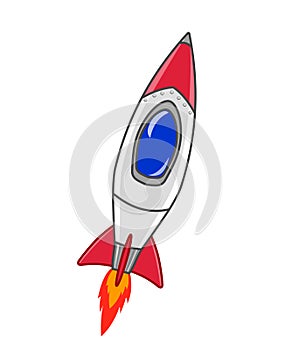 Rocket ship illustration