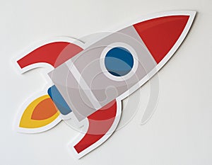 Rocket ship launching symbol icon