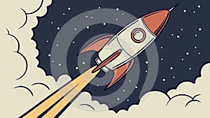 Rocket Ship Space Frame Vector, vector design Generative AI