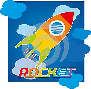 Rocket sky toy toys blue colors