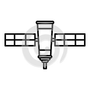 Rocket space station icon outline vector. Modern international space