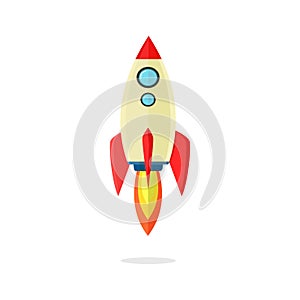 Rocket space vector illustration,spaceship icon,start up