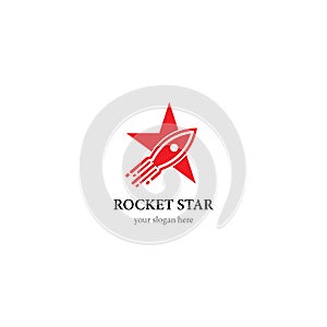 Rocket star logo template