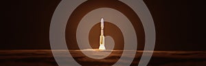 Rocket takeoff panorama Elements of this image furnished by NASA illustration