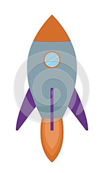 Rocket taking off into space on a jet engine.