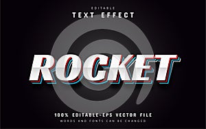 Rocket text, editable 3d text effects