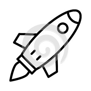 Rocket thin line line vector icon