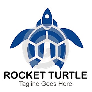 Rocket turtle logo design