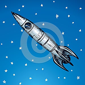 Rocket. Vector drawing