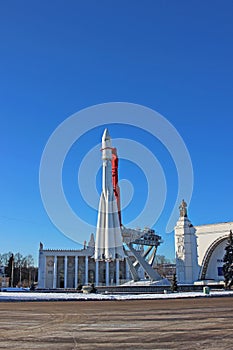 The rocket Vostok on the launch pad