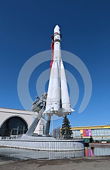 The rocket Vostok on the launch pad