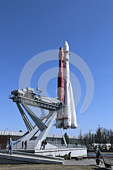 The rocket Vostok on the launch pad