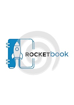 Rocketbook logo features a stylized rocket and notebook design in