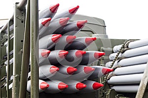 Rockets, weapons of mass destruction, nuclear weapons, chemical arms. photo