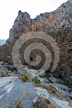 Rockface in the mountains of Crete