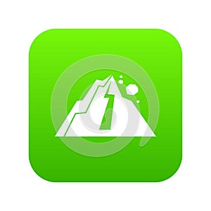 Rockfall icon digital green