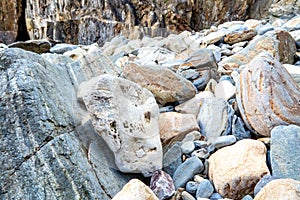 Rockfall at Silver Strand in County Donegal - Ireland