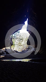 Rockfall in Tunnel Creek the Kimberleys Western Australia