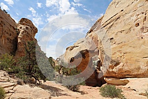 Rockformation in Capitol Reef National Park. Utah. United States