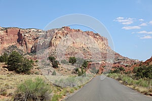 Rockformation in Capitol Reef National Park. Utah. United States photo