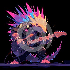 Rockin\' the Fury: Guitar-Playing Lizard