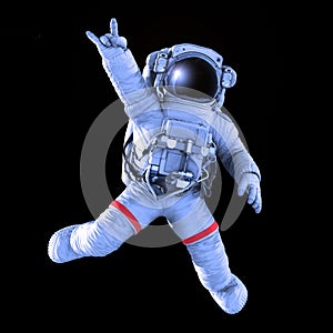 Rocking Astronaut, 3d render photo