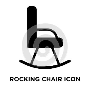 Rocking chair icon vector isolated on white background, logo con