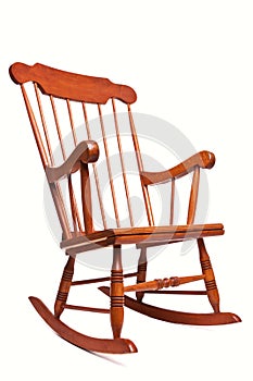 Rocking chair isolated on a white background photo