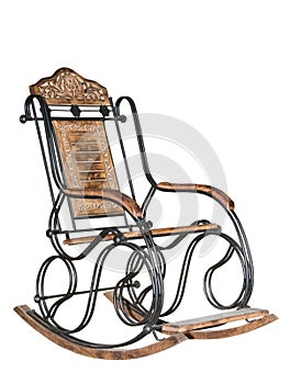 Rocking chair isolated on white background
